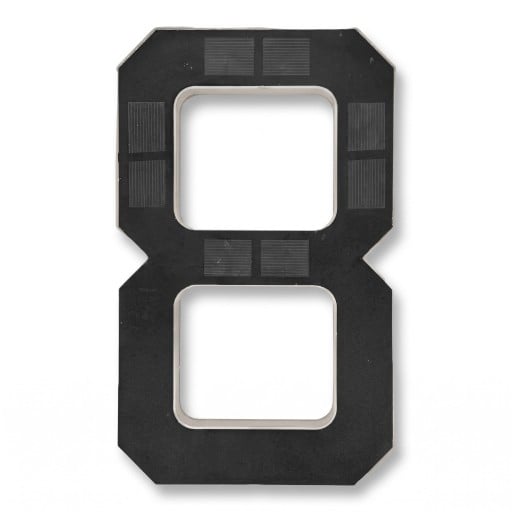 Número de casa LED solar Placa iluminada con número de identificación Tamaño 23 cm Plástico ABS Color negro Para fachada, valla o puerta de entrada
