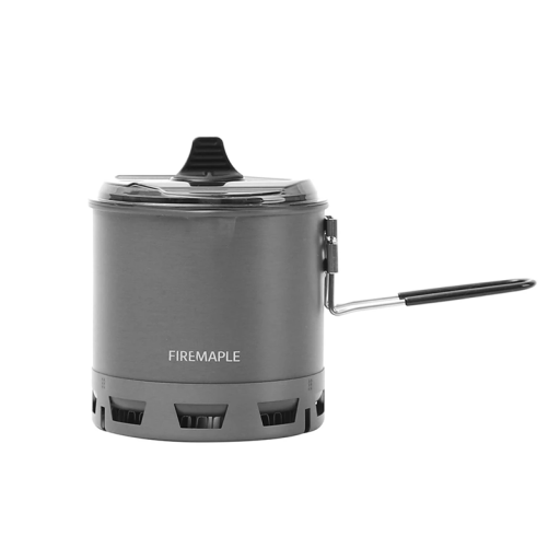 Oală ușoară pentru exterior cu schimbător de căldură, 750 ml, 184 g, oală de camping cu transfer eficient de căldură, 230,5 x 126 x 147,5 mm