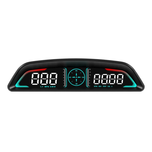 OBD Head Up Display 17 x 8 x 6 cm Snelheidsmeter Toerenteller Brandstofverbruik Watertemperatuur Voltage Rijtijd Alarm Overspeeding Vermoeidheid