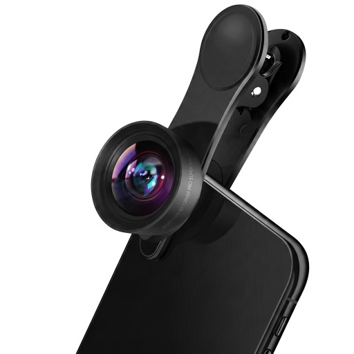 Objectif macro pour mobile 120 mm Super macro 10x avec clip universel Capuchons et étui EVA Noir pour iOS et Android Pour les fleurs et les insectes