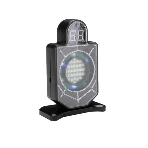 Objetivo láser electrónico Contador digital de puntos con retroiluminación LED Cuerpo de plástico con soporte Negro Práctica de tiro y puntería en casa