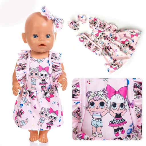 Oblečenie pre bábiku s mašľou