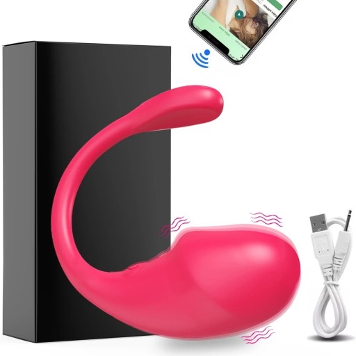 Obojstranný silikónový vibrátor v tvare U pre dvojakú stimuláciu s mobilnou aplikáciou ako diaľkovým ovládaním v diskrétnom balení