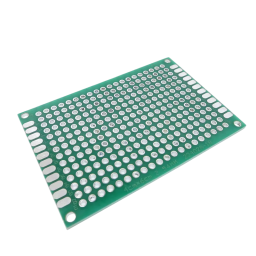 Oboustranná univerzální prototypová deska plošných spojů 4 x 6 cm DIY PCB deska s plošnými spoji Rozteč otvorů 2,54 mm Průměr otvoru 1 mm
