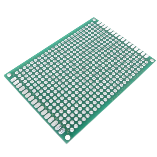 Oboustranná univerzální prototypová deska plošných spojů 5 x 7 cm DIY PCB deska s plošnými spoji Rozteč otvorů 2,54 mm Průměr otvoru 1 mm