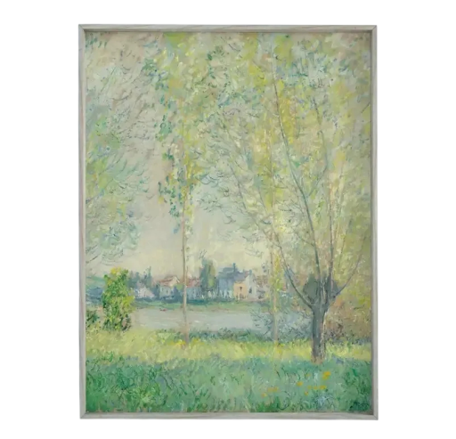 Obraz na zeď 30 x 40 cm Vrby Claude Monet Impresionizmus Plátenný tisk Bez rámu Umelecký plagát Prírodný motív Dekorácia