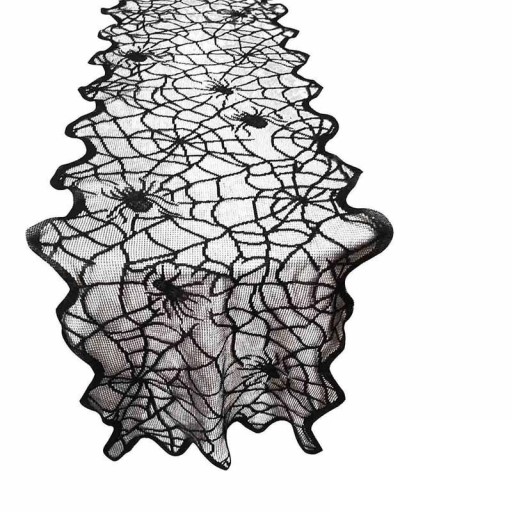 Obrus behúň s pavučinami 180 x 35 cm