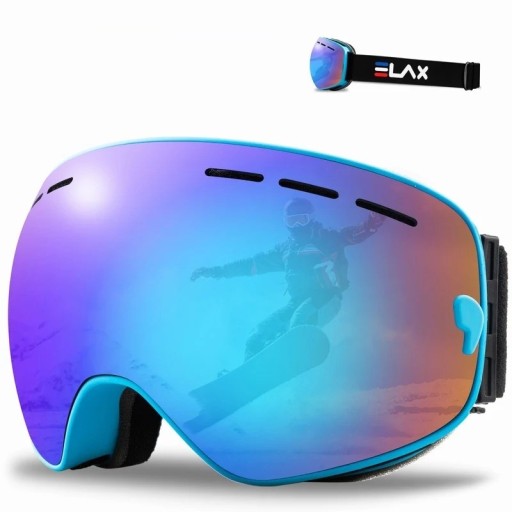 Occhiali da sci con effetto specchiato Occhiali per sci e snowboard con protezione UV400 per uomini e donne Occhiali da sci per casco contro l'appannamento