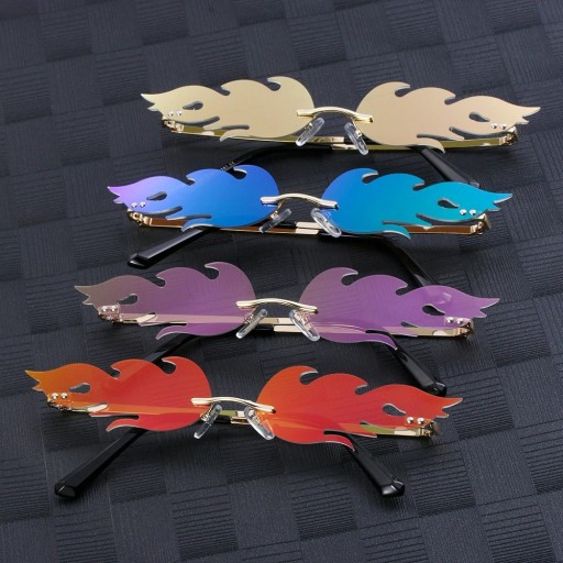 Occhiali da sole da donna a forma di fiamma