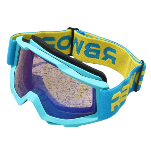 Ochelari de protecție pentru motociclete cu sticlă albastră 20 x 10,3 cm Ochelari de motocicletă împotriva vântului și prafului Ochelari UV eleganți pentru mersul pe timp de zi și de noapte