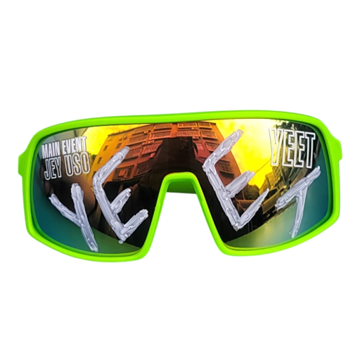 Ochelari de soare sport din plastic pentru bărbați, 14 x 6 x 14 cm, ochelari eleganți cu protecție UV, cu inscripție pe branșe, pentru activități recreative și sportive