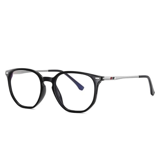 Ochelari împotriva luminii albastre pentru lucru la computer și telefon Lentile clare cu filtru Rame din plastic de formă geometrică Margini subțiri