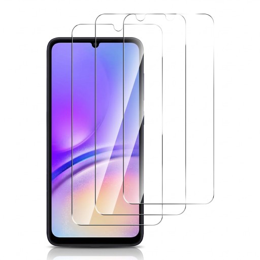 Ochranné sklo na Samsung A05 Tvrzené sklo 3 ks Tvrdost 9H HD obraz Čiré Kompatibilní s kryty Ochrana displeje mobilu proti poškrábání