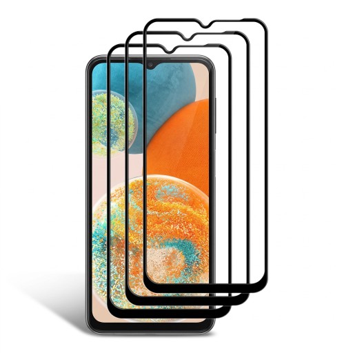 Ochronne szkło Samsung Galaxy A35 Twardość 10H 3 szt Odporne całkowite hartowane szkło HD Czarna ramka Ochrona wyświetlacza przed zarysowaniami
