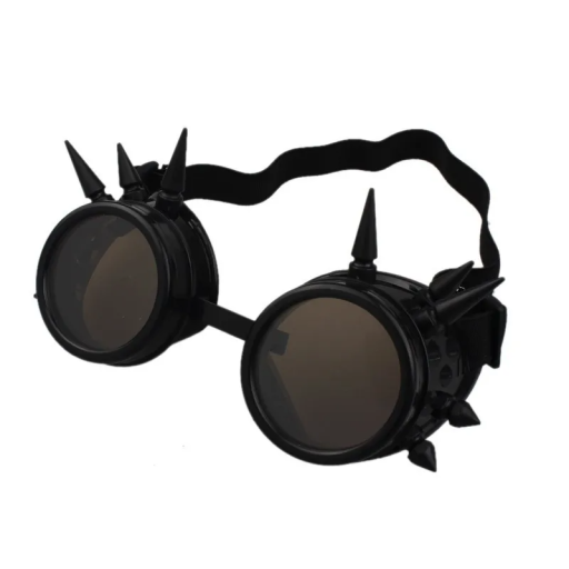 Óculos de motocicleta steampunk com rebites metálicos Óculos retro de proteção para moto Acessório estiloso com faixa ajustável e armação