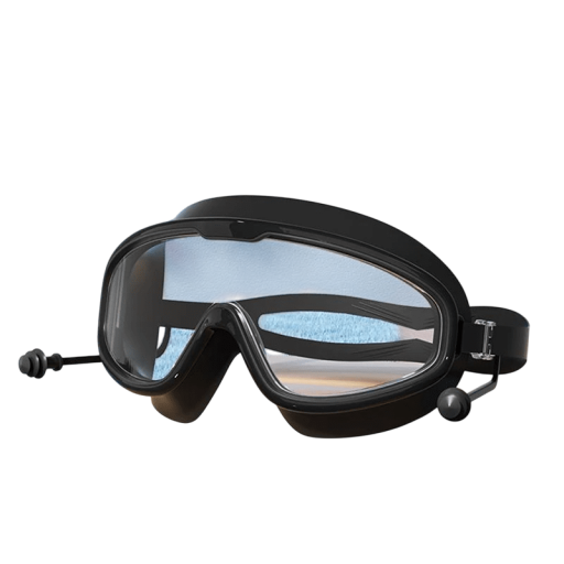 Óculos de natação infantis anti-embaciamento com vedação em silicone Lentes de policarbonato transparentes Visão ampla Confortáveis de usar