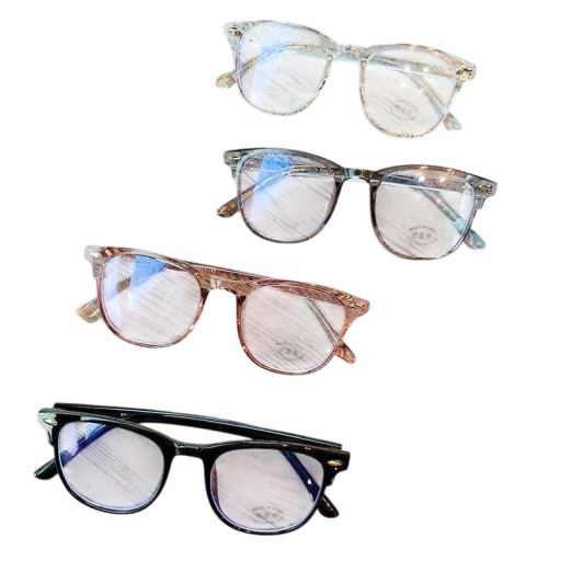 Óculos de plástico sem graduação com filtro contra a luz azul Proteção ocular ao trabalhar no computador Design elegante Armação leve