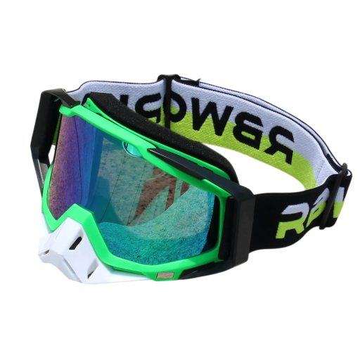 Óculos de proteção para motocicleta com lentes azuis 20 x 10,3 cm Óculos para moto com forro em espuma Proteção ocular contra vento e poeira