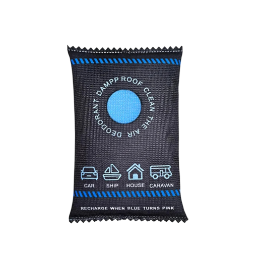 Odvlhčovací sáček do auta absorpční pohlcovač vlhkosti 100 g cca 9,5 × 14 cm textilní pouzdro interiér vozidla i domácnosti