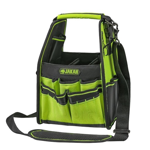 Offene Werkzeugtasche 34 x 22 x 20 cm Wasserabweisend mit verstärktem Boden 23 Taschen Verstellbarer Gurt Organizer