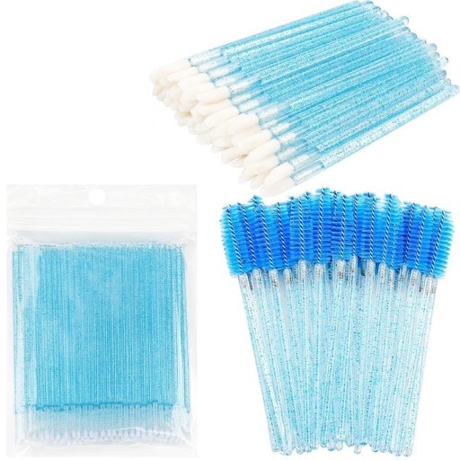Øjenvippeapplikatorsæt Glitter øjenvippepåføringsbørstesæt Specielle øjenvippeextensionsbørster 200 stk.