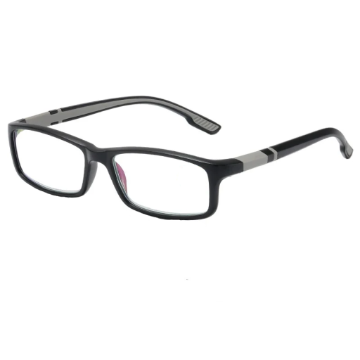 Okulary do czytania +1,00 plastikowe kwadratowe z filtrem światła niebieskiego TR90 Lekkie okulary do czytania dla zmęczonych oczu Ochrona oczu w pracy