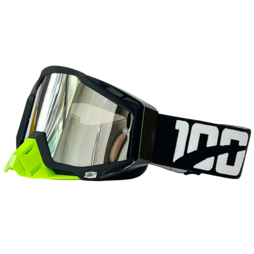 Okulary ochronne motocyklowe z żółtym szkłem 19 x 11 cm Okulary motocyklowe wykonane z materiału TPU i PC Ochrona UV przed słońcem i wiatrem