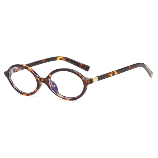 Okulary owalne plastikowe z filtrem światła niebieskiego Eleganckie okulary do pracy przy komputerze Ochrona oczu Zapobiegają zmęczeniu oczu