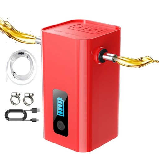 Olejové čerpadlo na přečerpávání paliva a oleje s vestavěnou baterií 4500 mAh a hadicemi 12 V 60 W tělo z ABS pro auta motorky a lodě