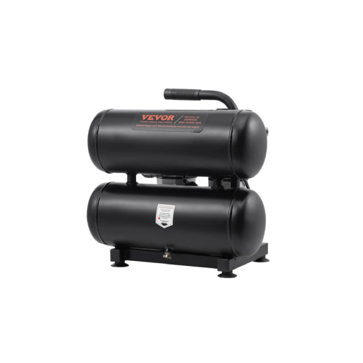Oliefri luftkompressor 650 W 1 HP dobbelt tank 18 L tryk 120 PSI stål sort 490 x 360 x 440 mm til bil og værksted