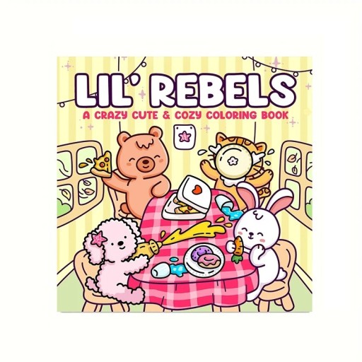 Omalovánci pentru copii și adulți cu personaje drăguțe și situații cotidiene 20 x 20 cm carte de colorat liniștitoare pentru relaxare și creație