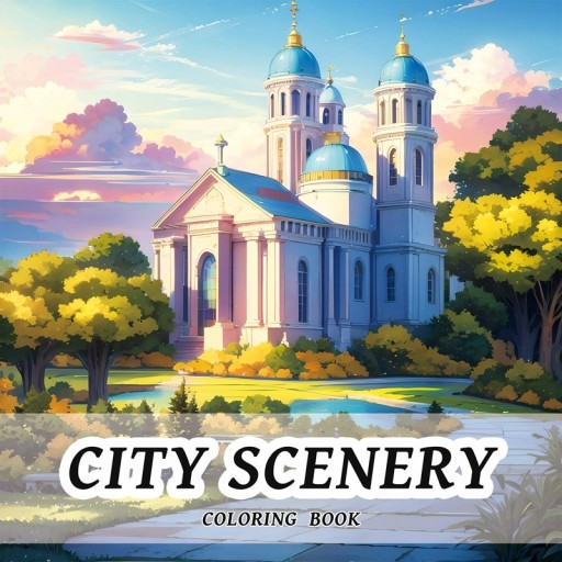 Omalowanki miejska architektura historyczny budynek krajobraz 20 × 20 cm jednostronny druk relaksacyjna książka dla dzieci i dorosłych