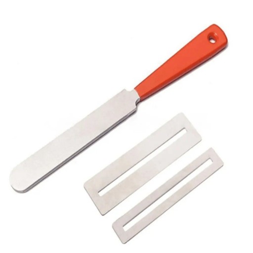 Onderhoudsset voor gitaarfretten, metalen vijl, oranje handvat, slijpsteen, accessoires voor muziekinstrumenten, onderhoud en reparatie