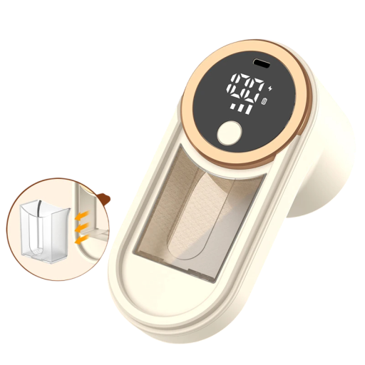 Oneka Elektrisk Fnugfjerner med Display 6 Blade USB-Opladning 14,5x6x7,5 cm Fnugfjerner til Tøj, Sweatere, Tekstiler
