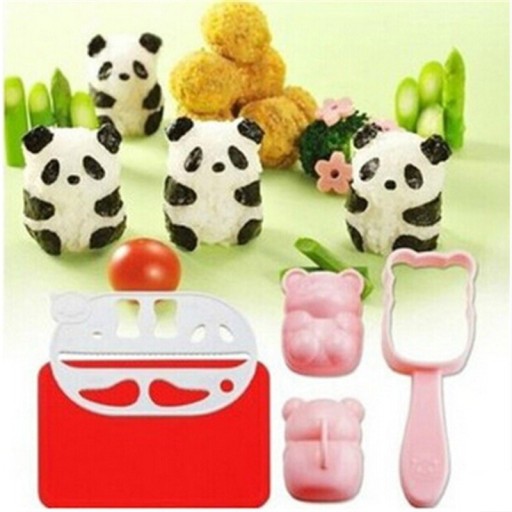 Onigiri sushi-form formet som en panda