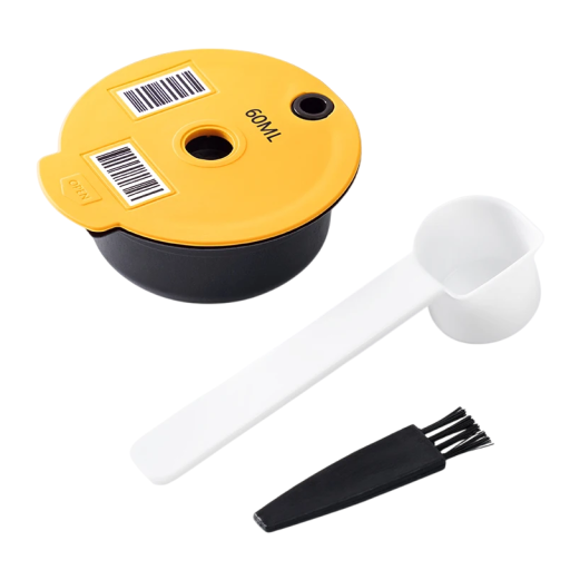 Opakovaně použitelná kávová kapsle 60 ml pro Tassimo Bosch Silikonová kapsle s lžičkou 7,4 x 3 cm Ekologické příslušenství na kávu