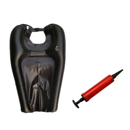 Opblaasbare draagbare wasbak voor haar 60×38×10cm opvouwbaar PVC bad voor zwangere vrouwen, ouderen en patiënten snelle opblaas- en leegloopfunctie