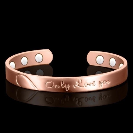 Open armband met inscriptie