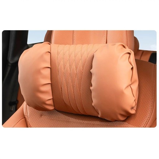 Opěrka hlavy do auta z umělé kůže měkký pohodlný polštář cca 33 × 20 × 11 cm ergonomický doplněk interiéru vozidla