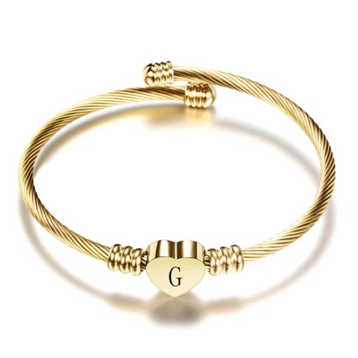 Öppet armband för kvinnor med bokstaven H194