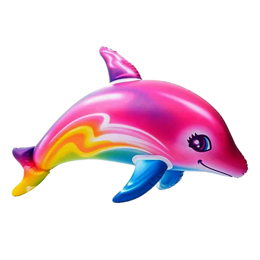 Oppustelig delfin til poolen 85 cm Oppusteligt vandlegetøj Oppustelig farverig delfin