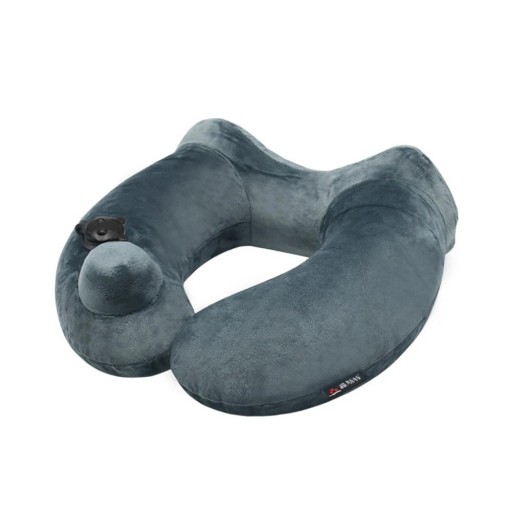 Oppustelig rejsepude med opbevaringstaske Ergonomisk nakkestøtte Blød komfortabel pude Flyvemaskine Bil Tog Bus