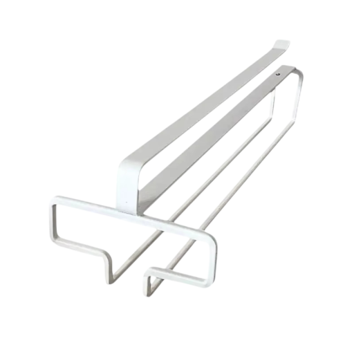Opslag hangrek voor wijnglazen 26 x 11 x 7 cm metalen houder voor glazen met omgekeerd uitlekken zwart