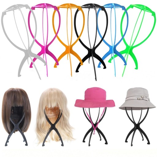 Opvouwbare draagbare perukstandaard 33,5 x 17,3 x 17,3 cm Verstelbaar, plastic, duurzaam voor thuisgebruik en salon