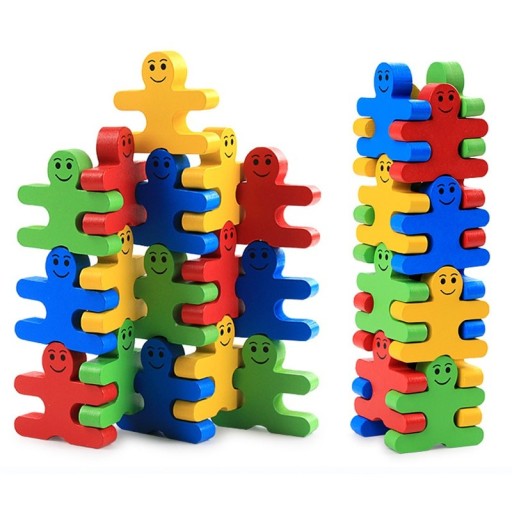 Opvouwbare houten figuren 16 stuks