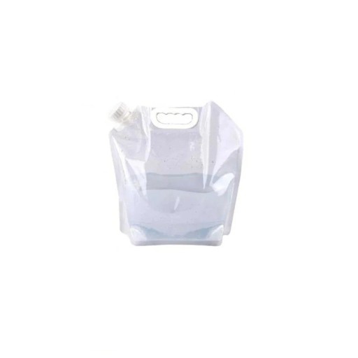 Opvouwbare transparante waterzak 5L draagbare sportwaterfles met handvat, opbergcontainer voor buitenreizen en kamperen