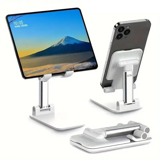Opvouwbare, verstelbare mobiele telefoonhouder, desktopstandaard voor smartphones, compact ontwerp, houder voor typen en videogesprekken