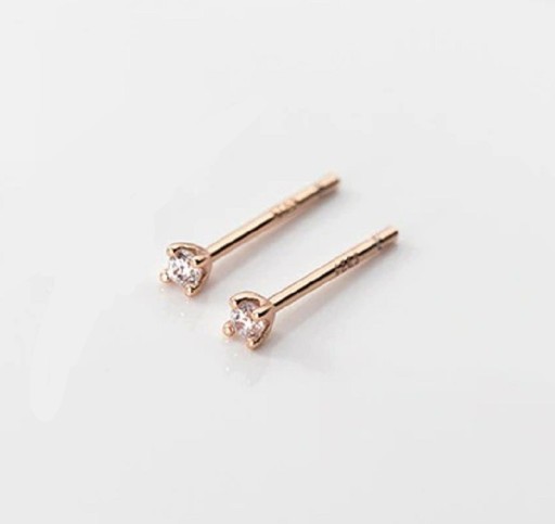 Orecchini a bottone da donna con zirconia G847