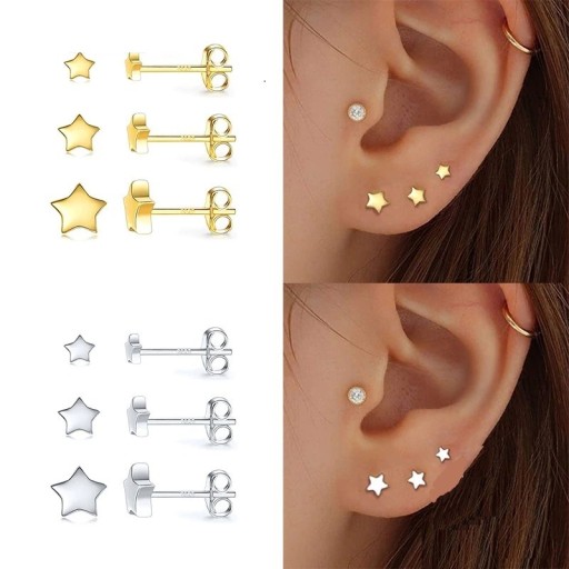 Orecchini a bottone da donna G288