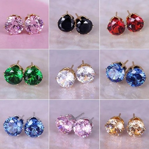 Orecchini a perno da donna con zirconia G480